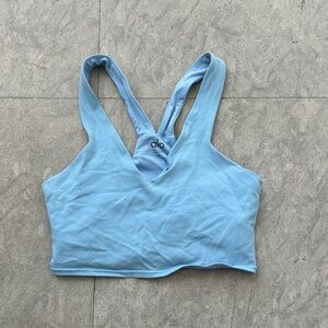 ALO Yoga Sky Blue Sports Bra